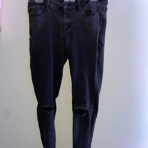 Black denim jeans